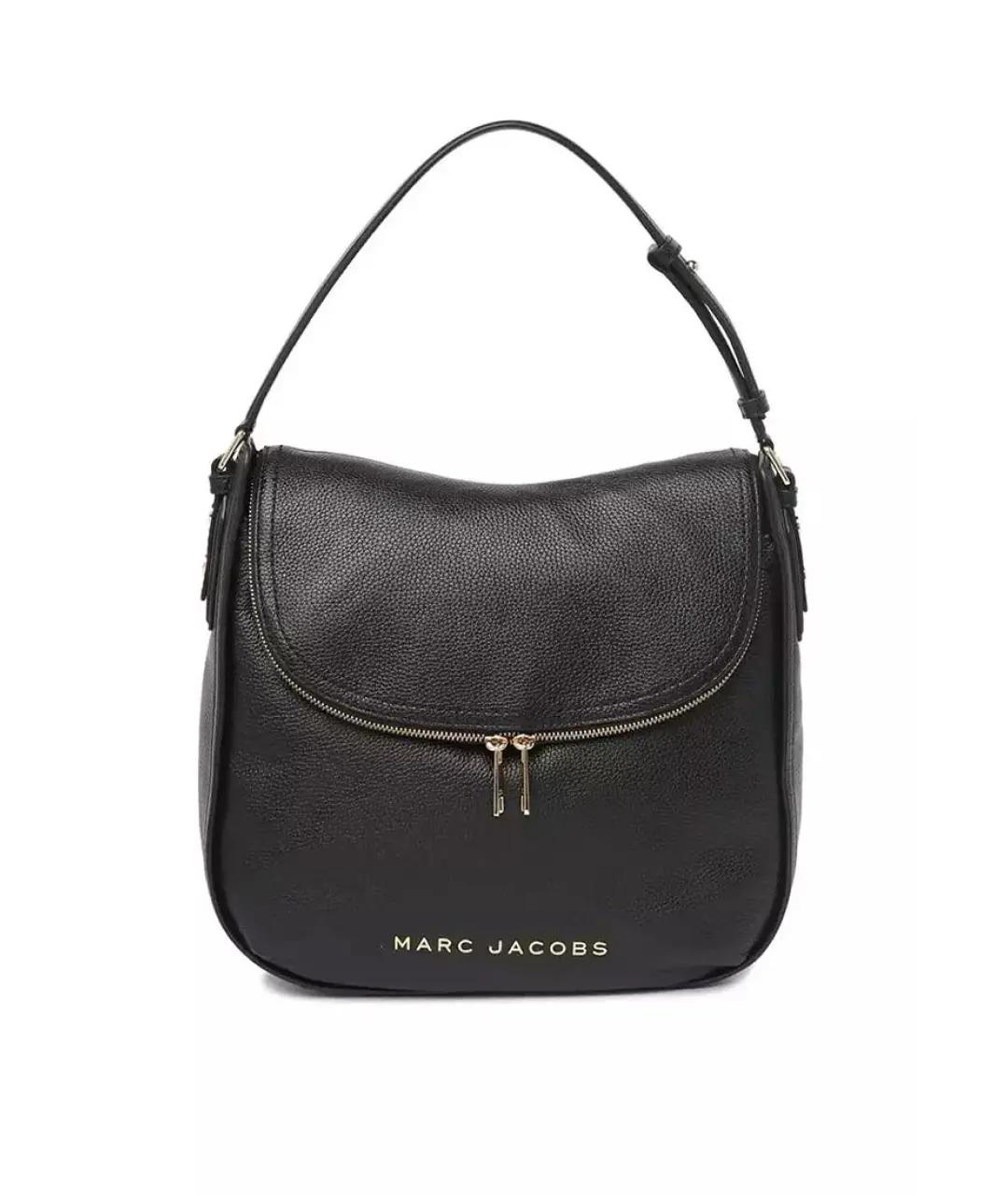 MARC JACOBS Черная кожаная сумка с короткими ручками, фото 1