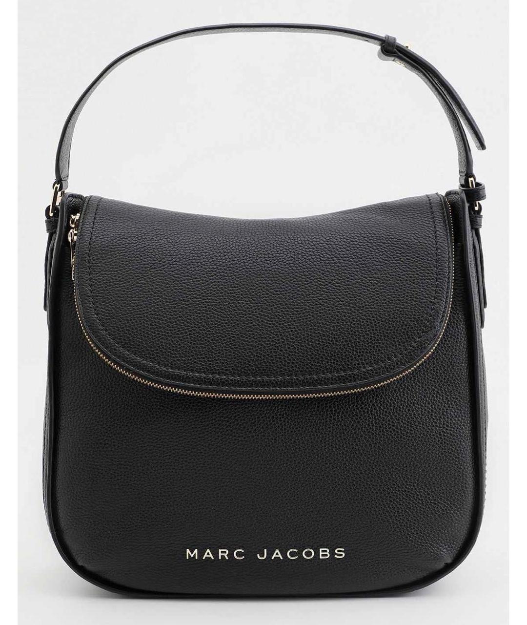 MARC JACOBS Черная кожаная сумка с короткими ручками, фото 6