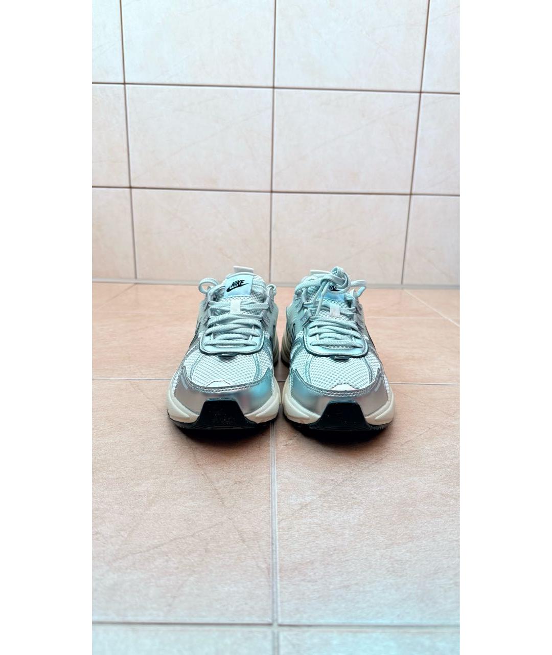 NIKE Серебряные текстильные кроссовки, фото 2