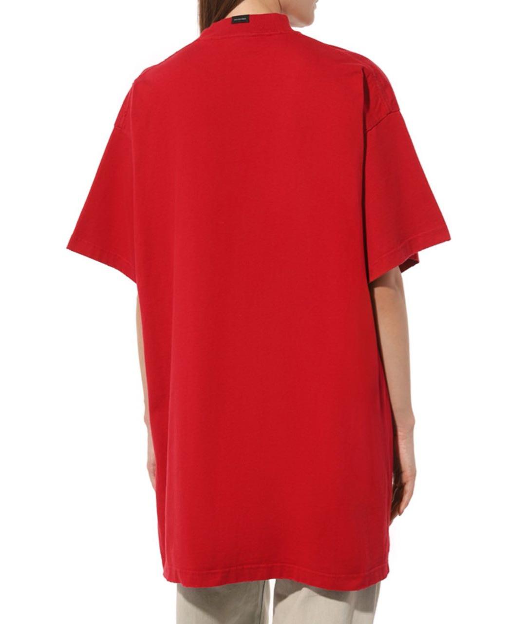 BALENCIAGA Красная футболка, фото 2