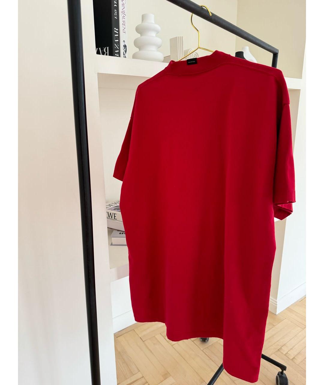 BALENCIAGA Красная футболка, фото 3