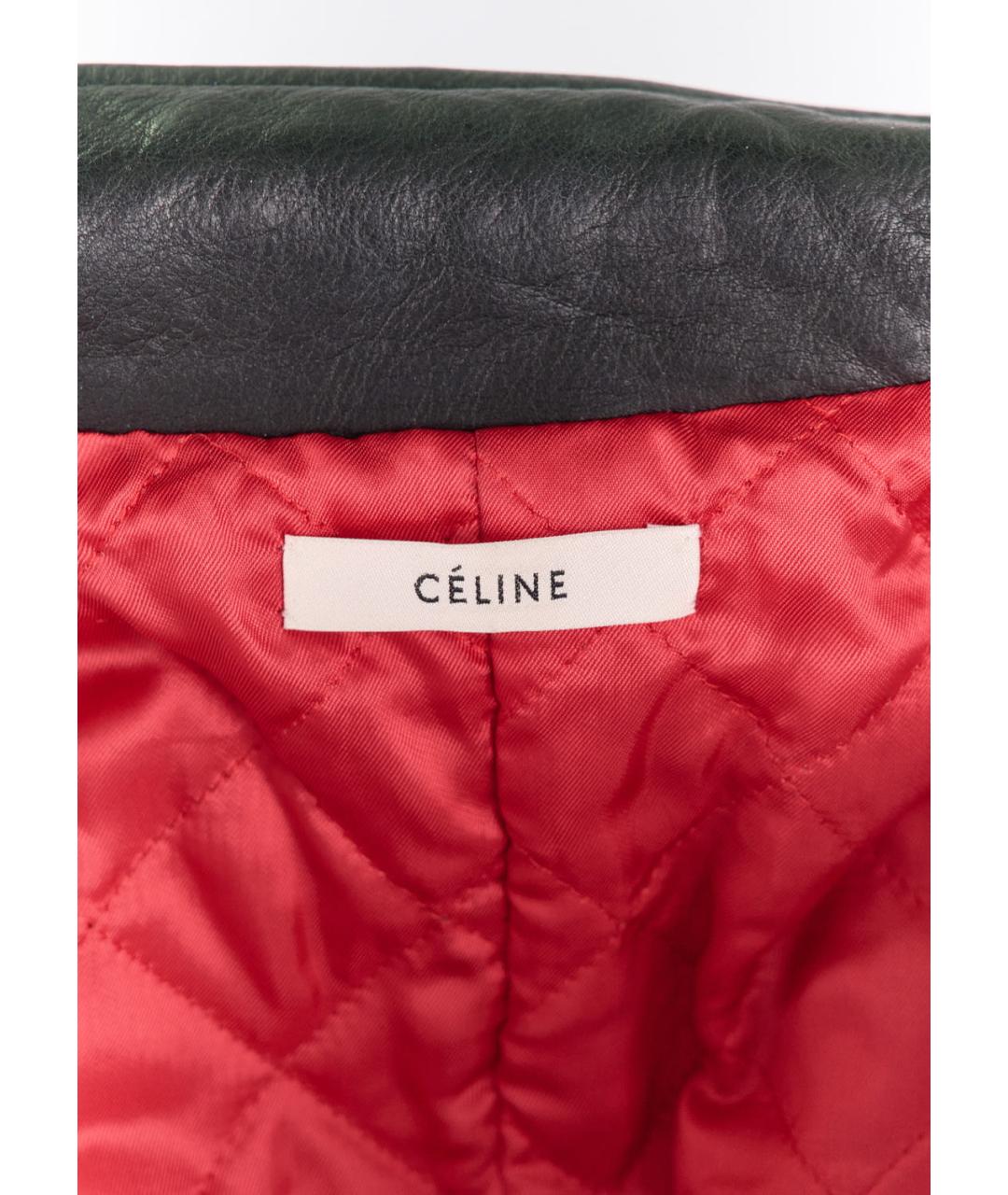 CELINE Черная кожаная куртка, фото 5