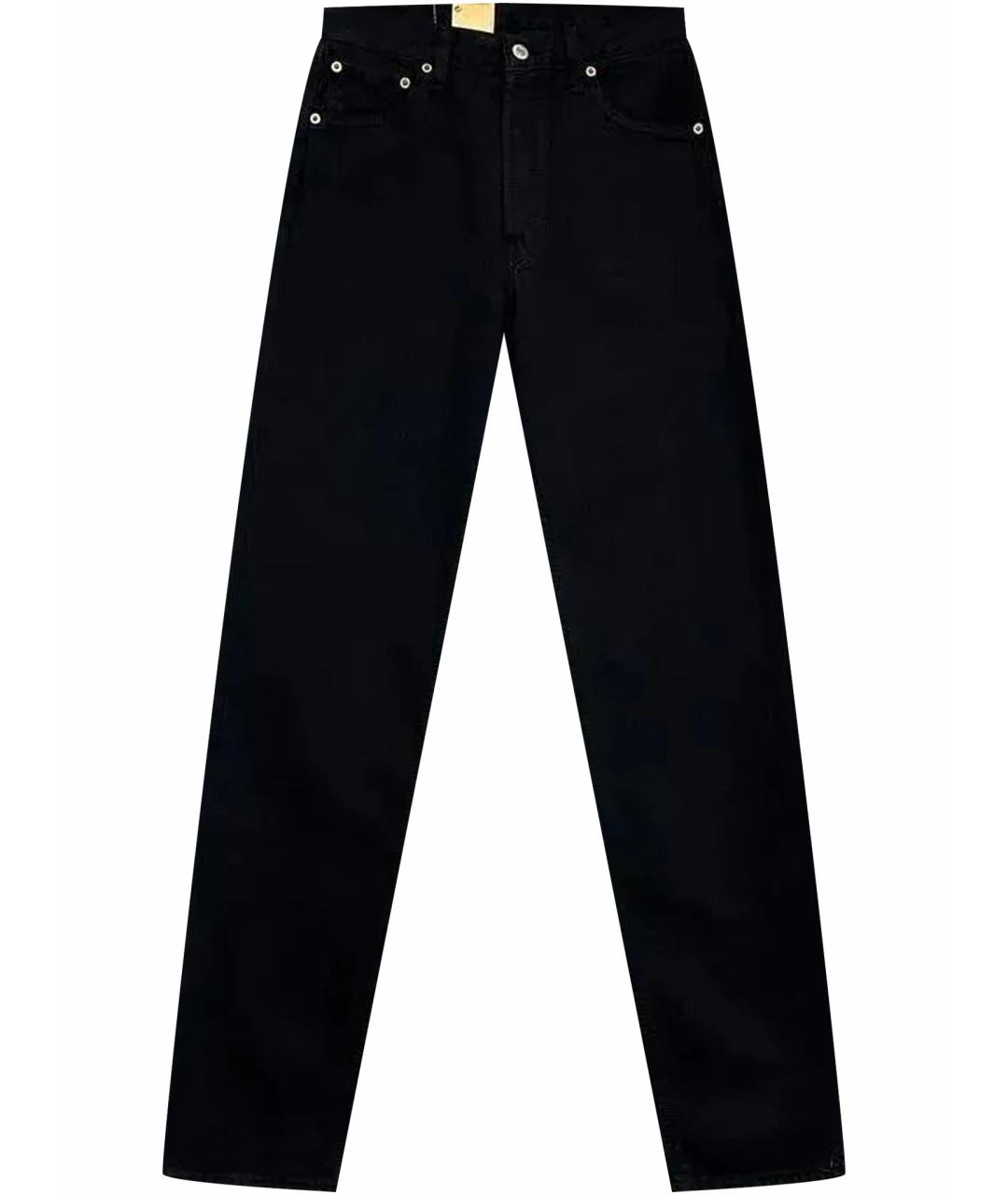 LEVI'S Черные хлопковые прямые джинсы, фото 1
