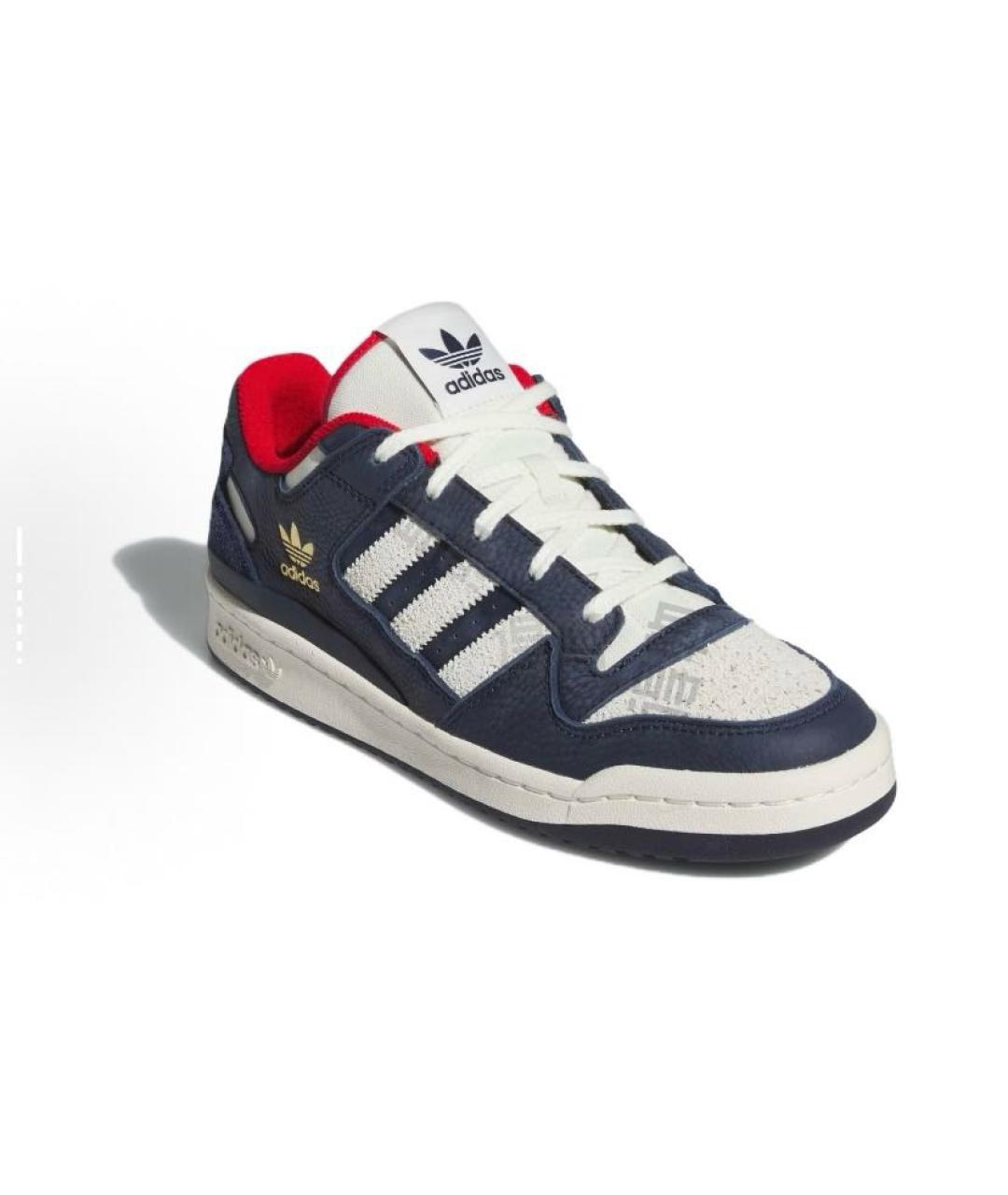 ADIDAS Темно-синие кожаные кроссовки, фото 4