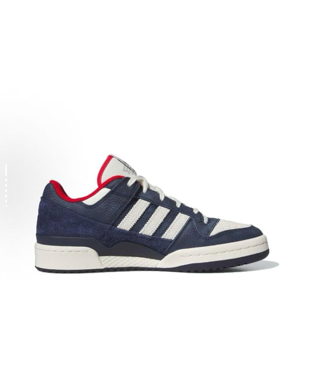 ADIDAS Темно-синие кожаные кроссовки, фото 3