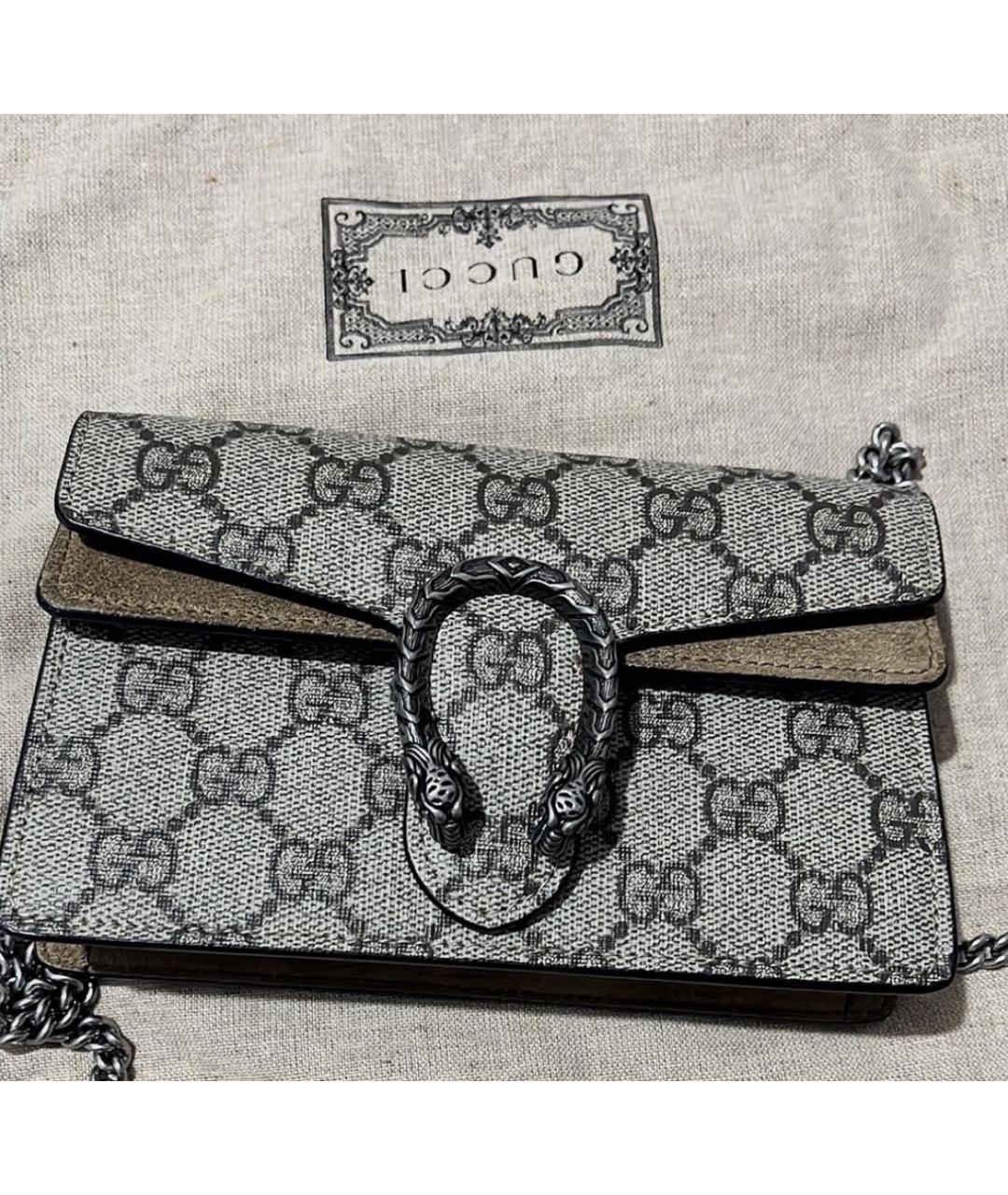 GUCCI Бежевая кожаная сумка через плечо, фото 4