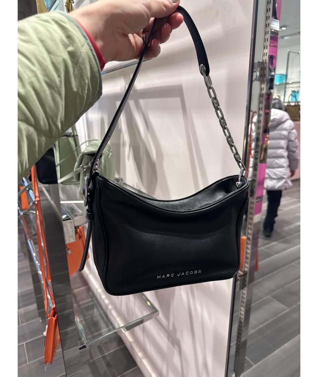 MARC JACOBS Черная кожаная сумка с короткими ручками, фото 8