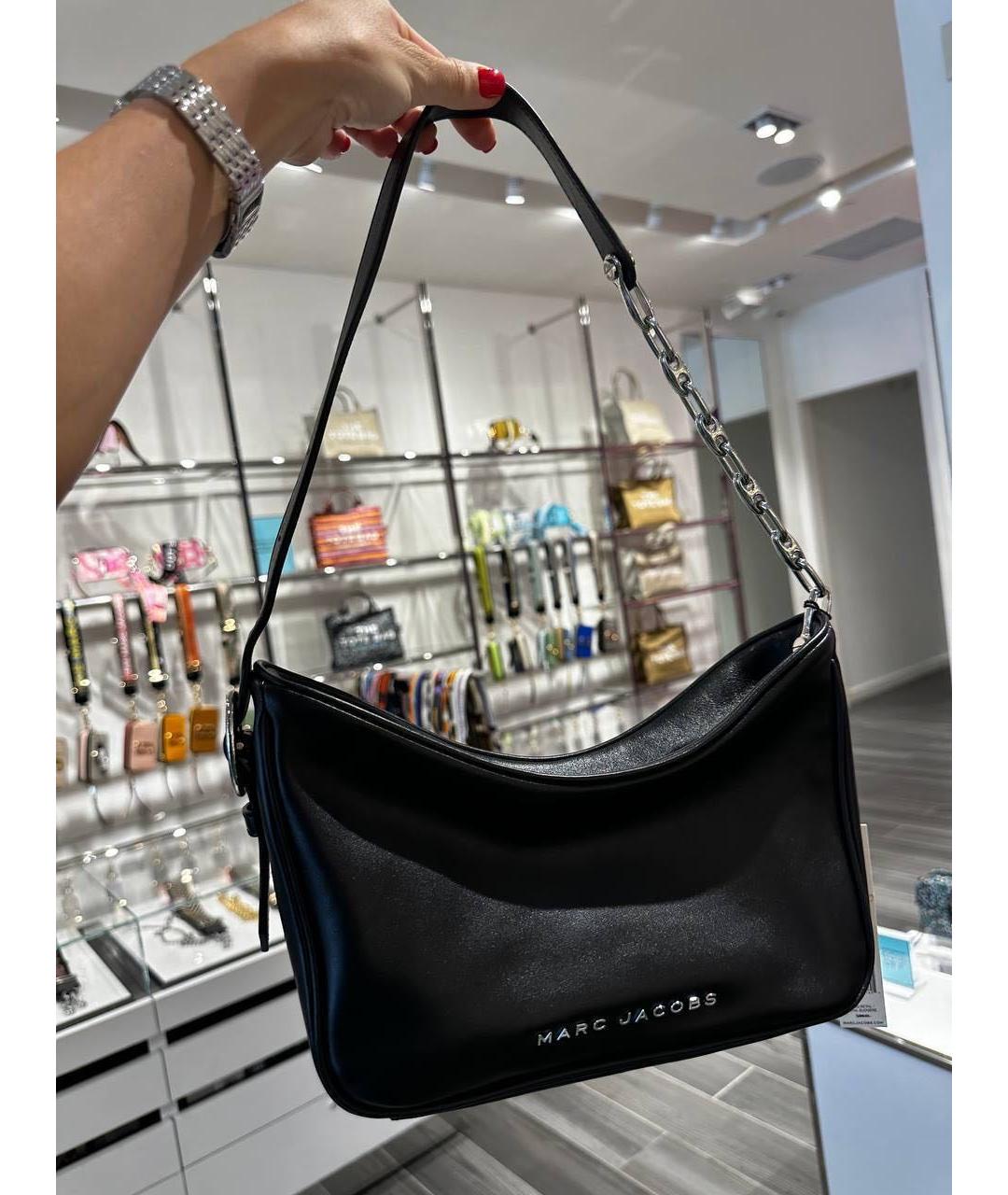 MARC JACOBS Черная кожаная сумка с короткими ручками, фото 6