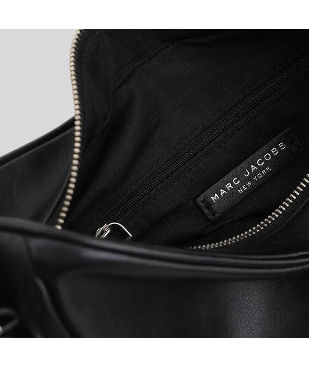 MARC JACOBS Черная кожаная сумка с короткими ручками, фото 3