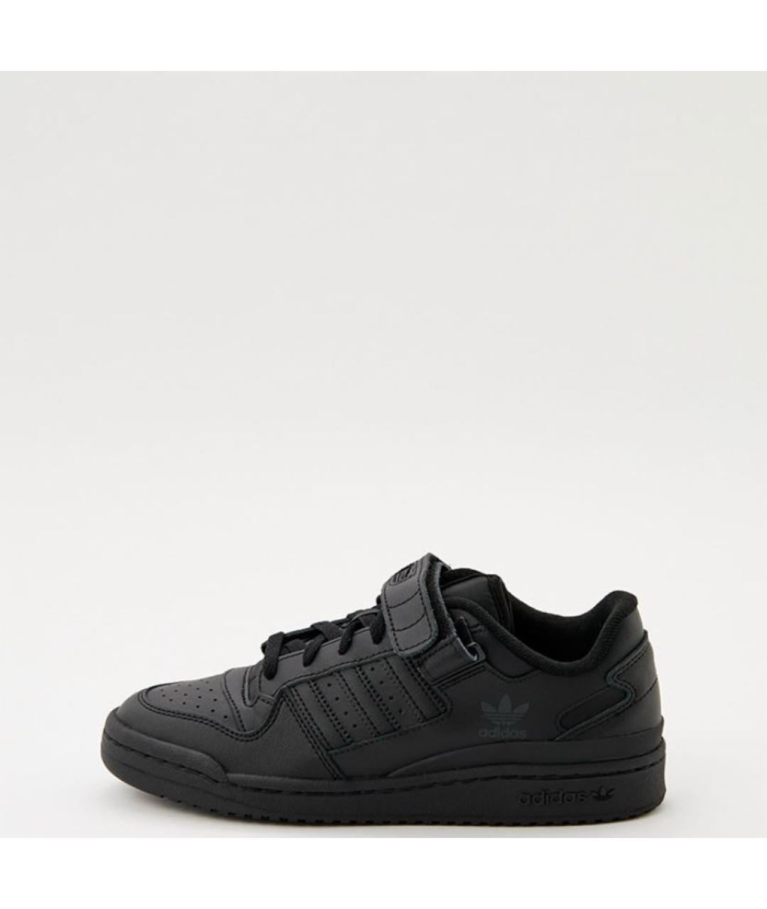 ADIDAS Черные кожаные кроссовки, фото 2