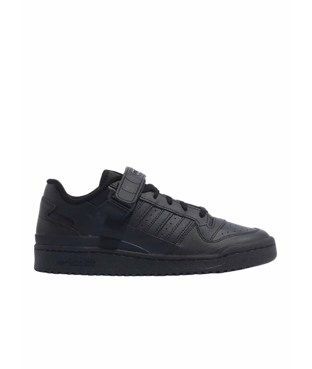 ADIDAS Черные кожаные кроссовки, фото 1