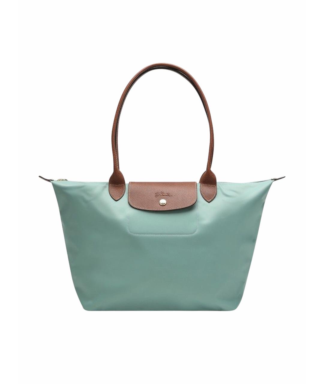 LONGCHAMP Зеленая синтетическая сумка тоут, фото 1