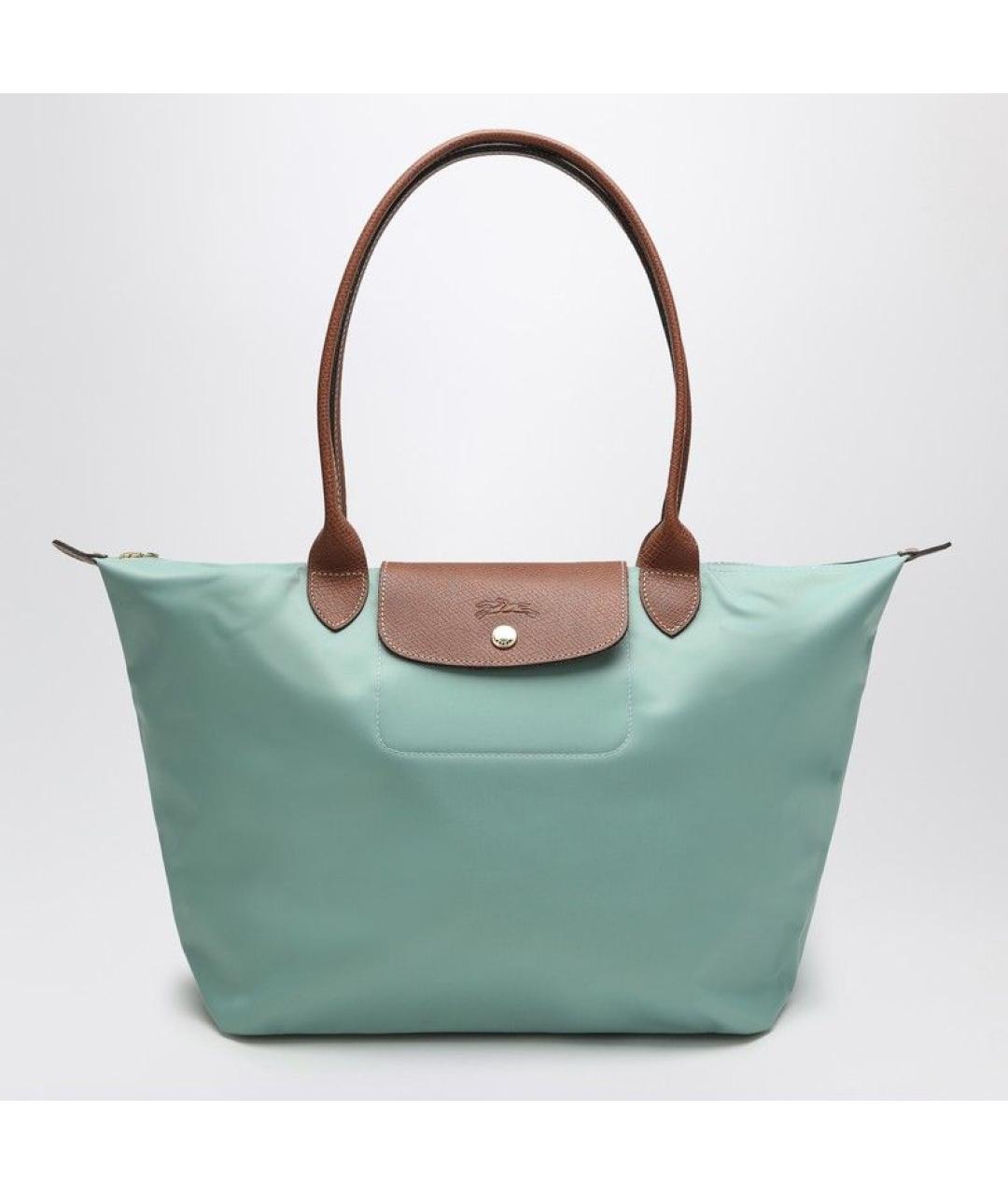 LONGCHAMP Зеленая синтетическая сумка тоут, фото 3
