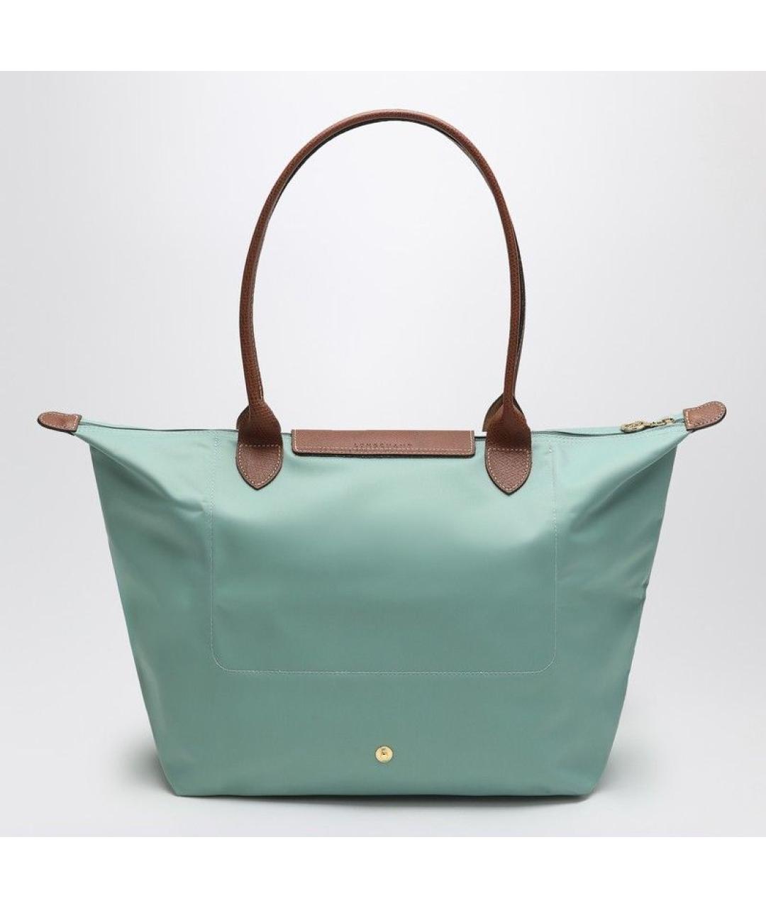 LONGCHAMP Зеленая синтетическая сумка тоут, фото 2