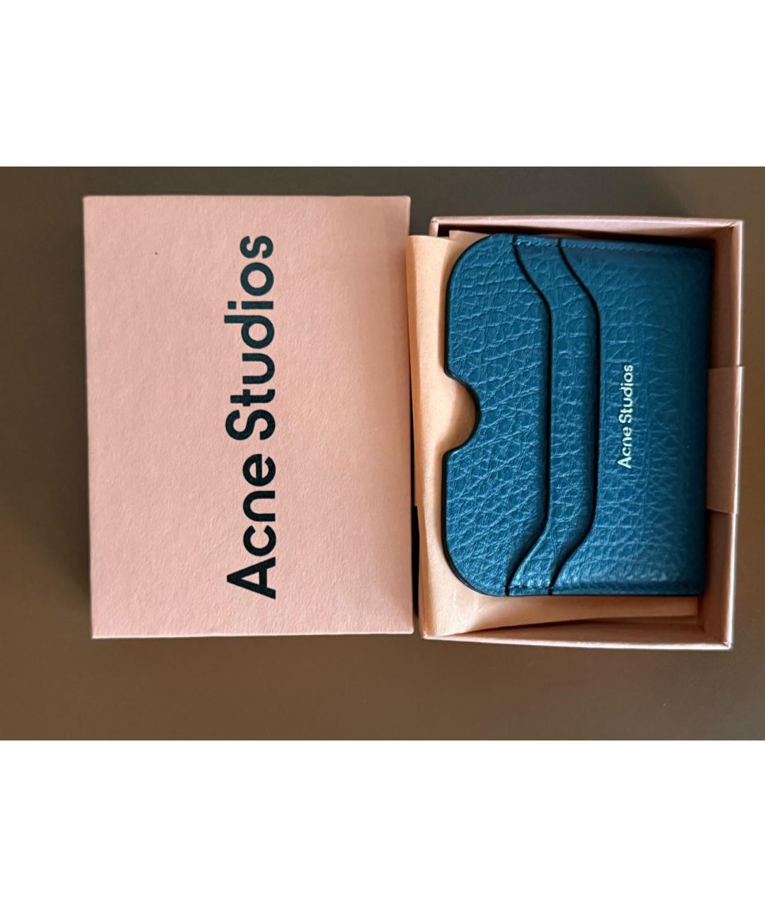 ACNE STUDIOS Синий кожаный кардхолдер, фото 2