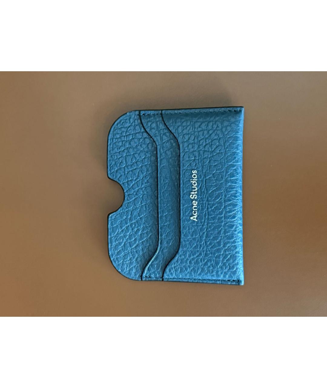 ACNE STUDIOS Синий кожаный кардхолдер, фото 5