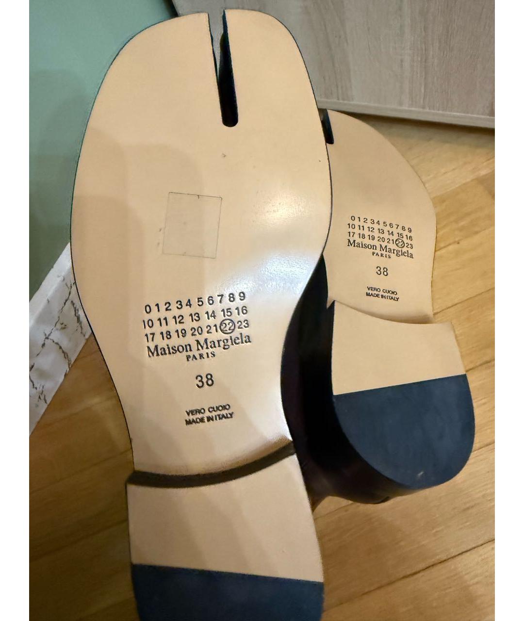 MAISON MARGIELA Коричневые кожаные ботинки, фото 7