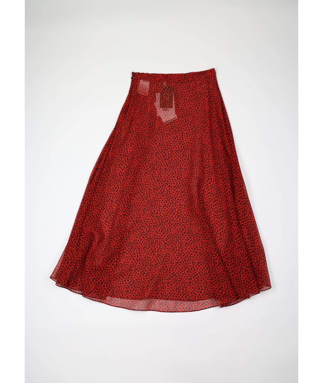 CHRISTIAN DIOR Красная шелковая юбка макси, фото 2