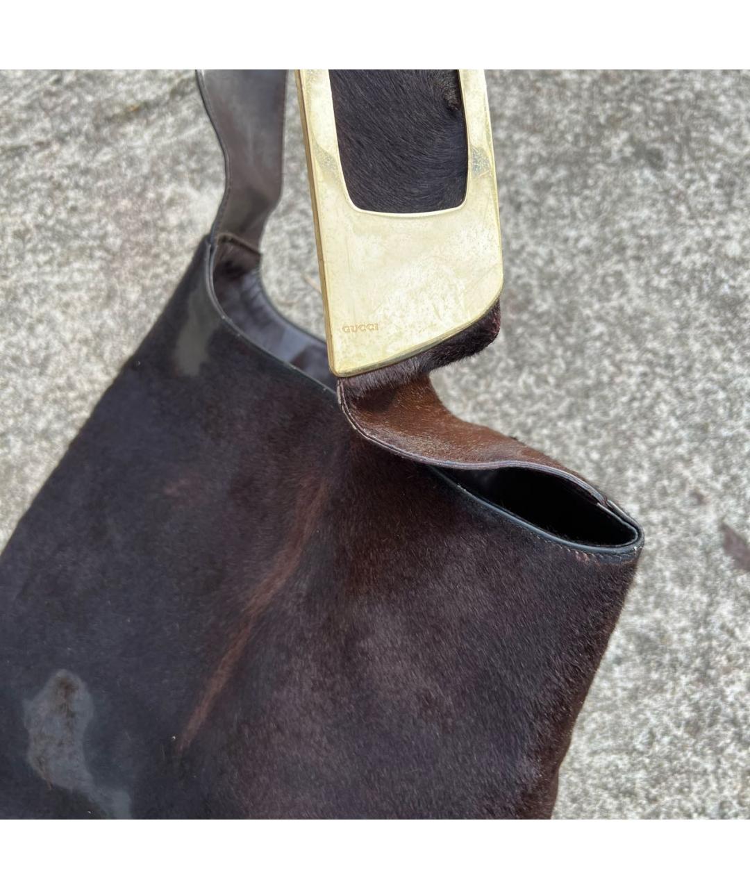 GUCCI Коричневая сумка тоут из экзотической кожи, фото 5