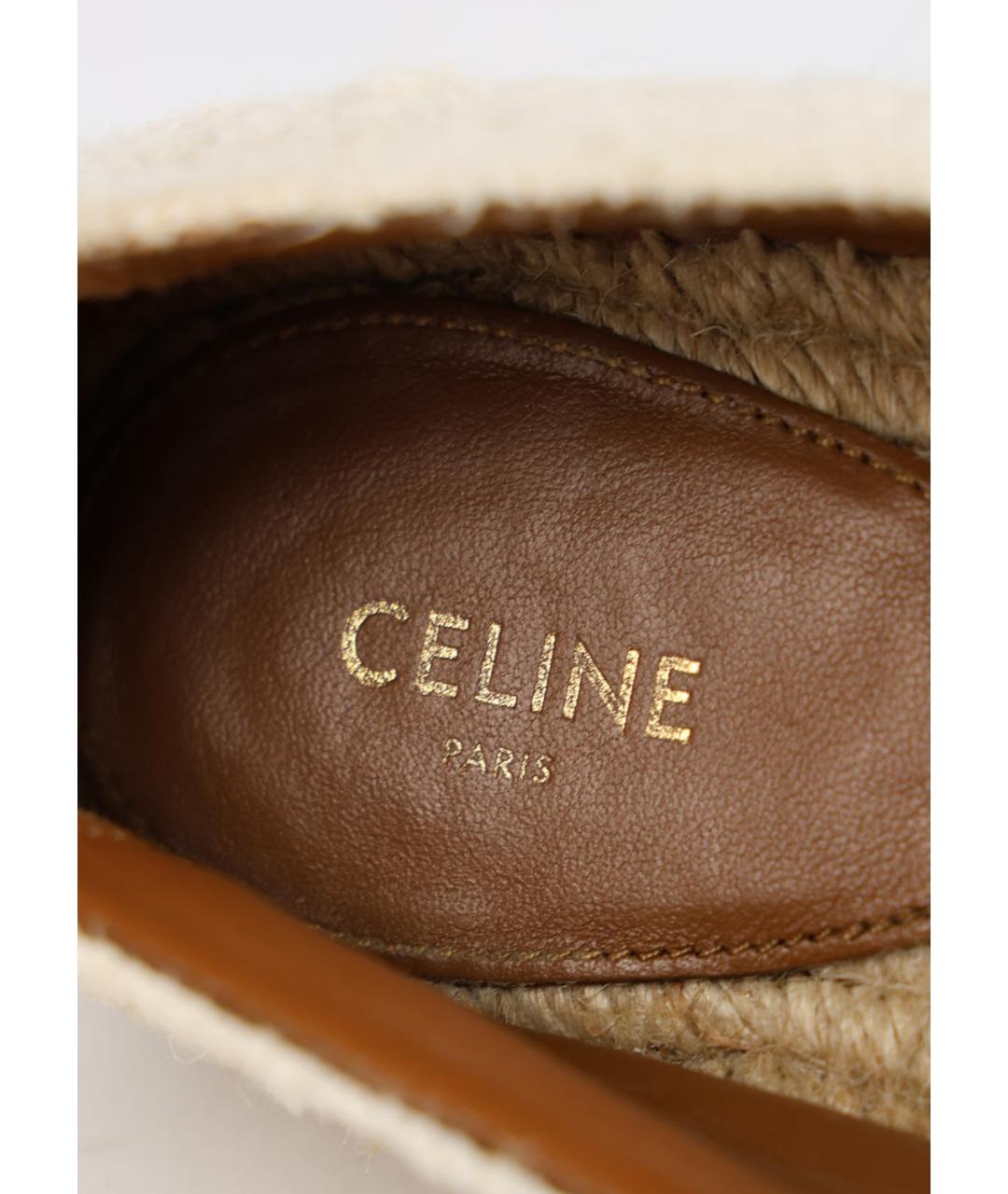 CELINE Бежевые текстильные эспадрильи, фото 3