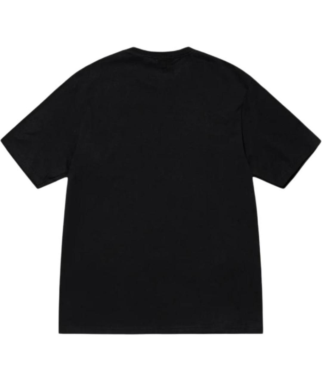 STUSSY Черная хлопковая футболка, фото 2