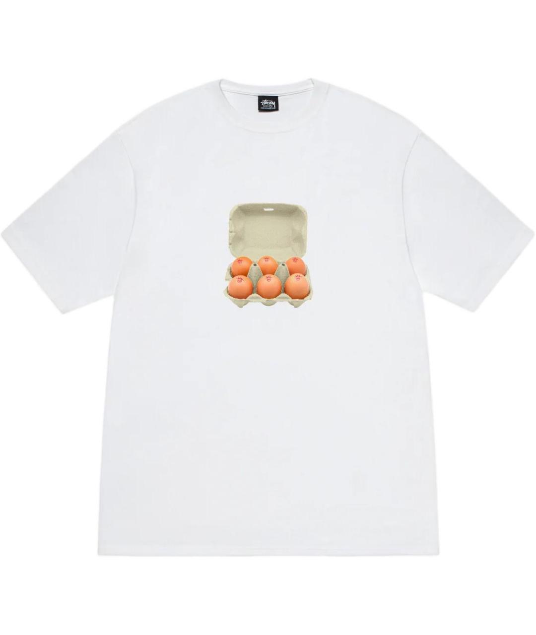STUSSY Белая футболка, фото 1