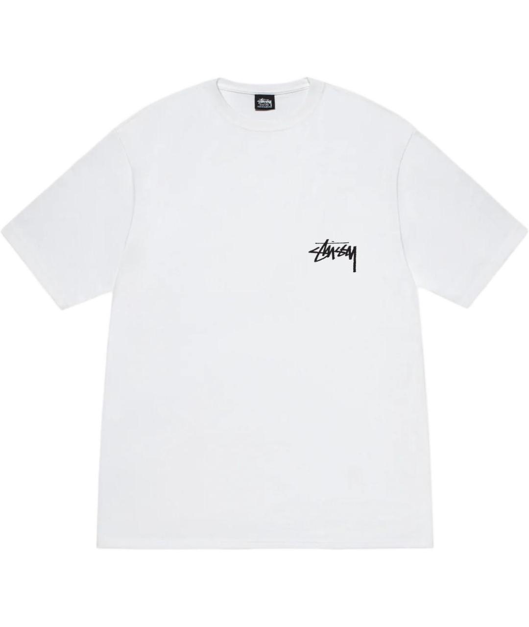 STUSSY Белая хлопковая футболка, фото 2