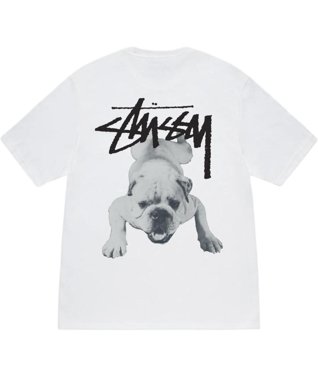 STUSSY Белая хлопковая футболка, фото 1