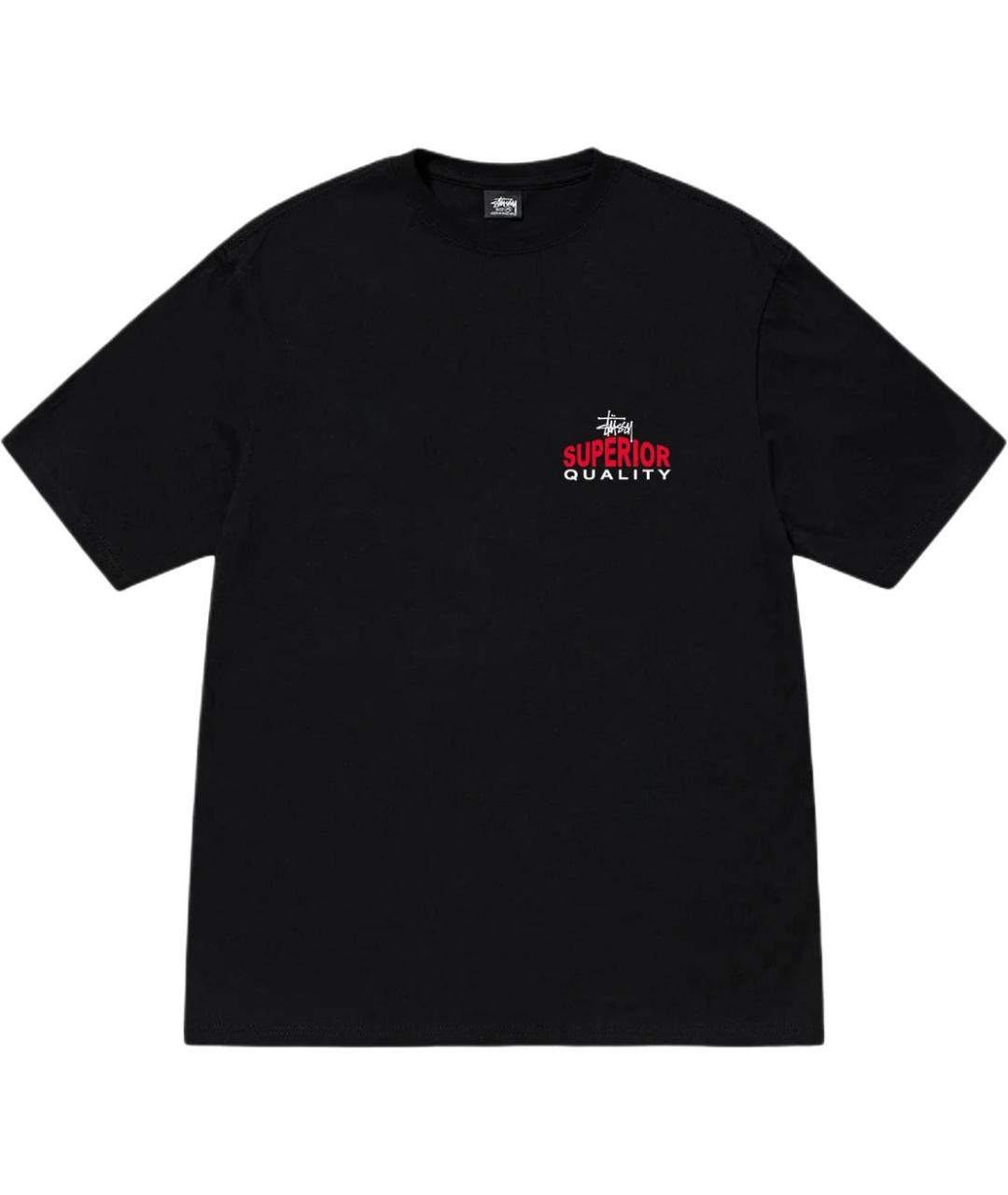 STUSSY Черная футболка, фото 1