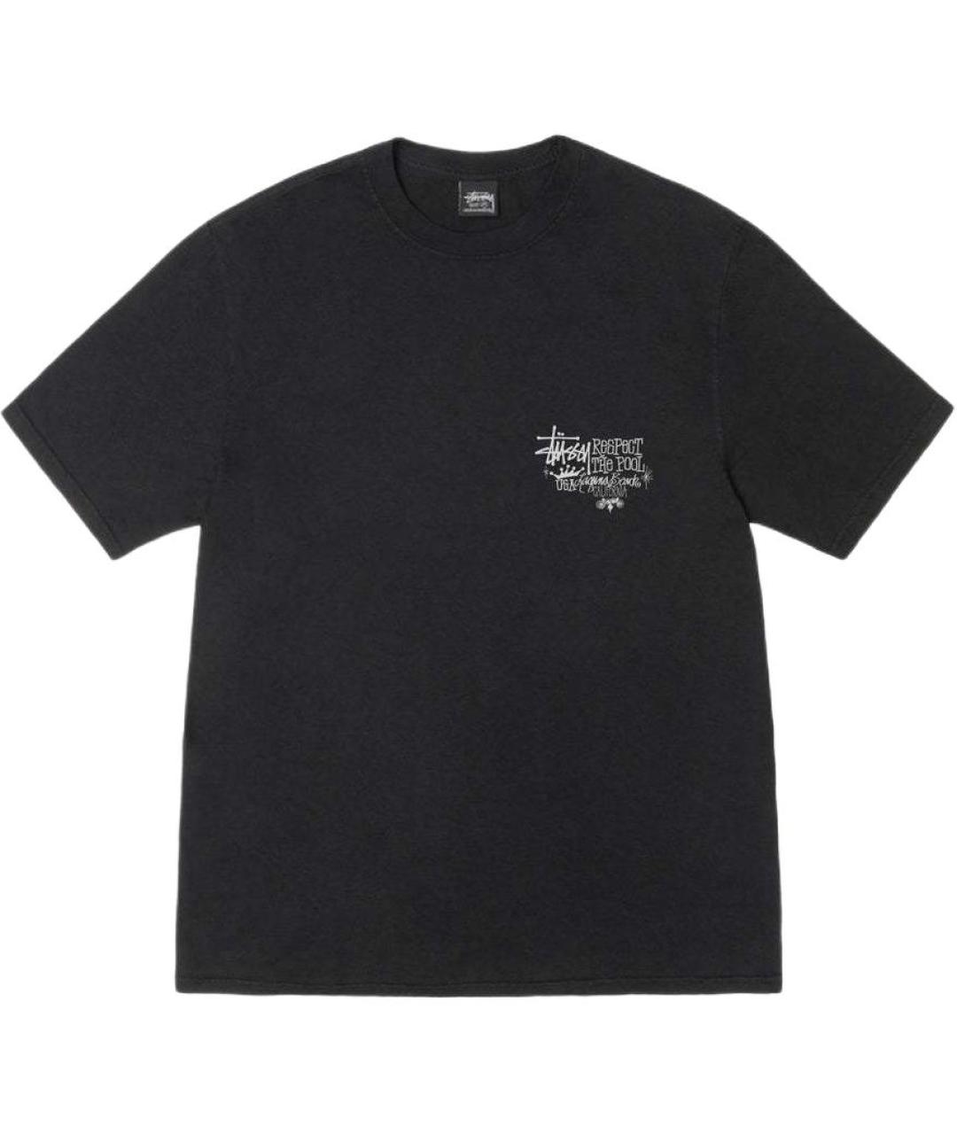 STUSSY Черная футболка, фото 1