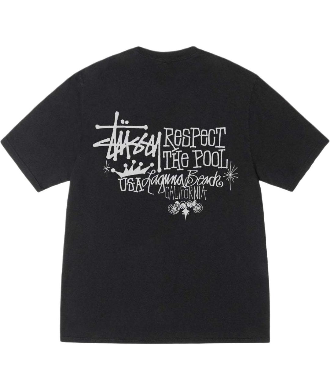 STUSSY Черная футболка, фото 2