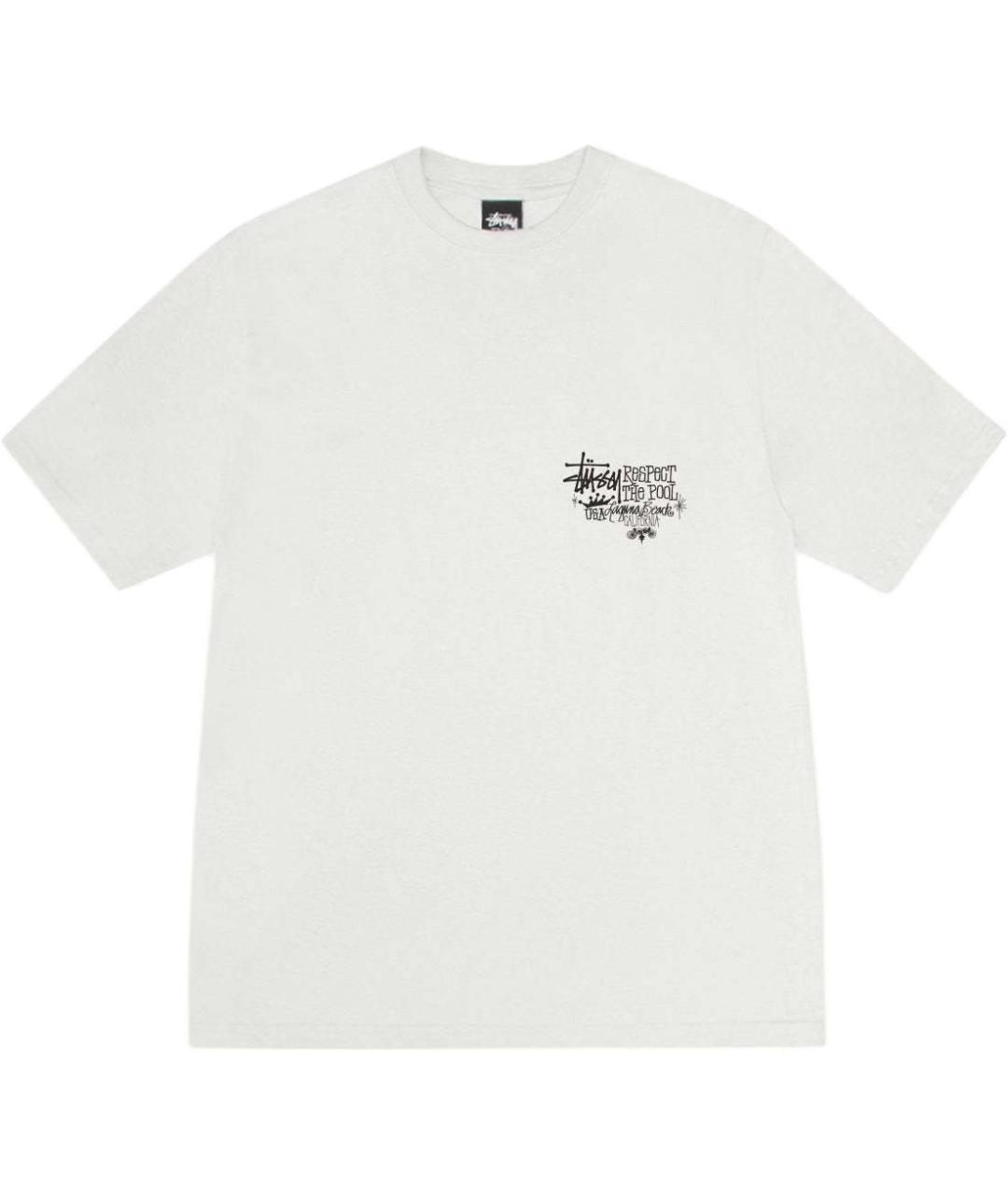 STUSSY Белая футболка, фото 1