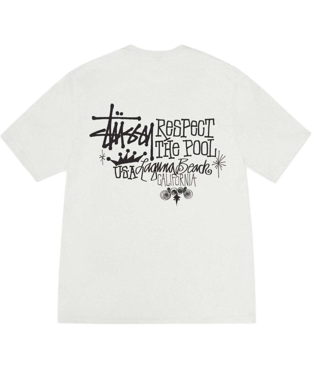 STUSSY Белая футболка, фото 2