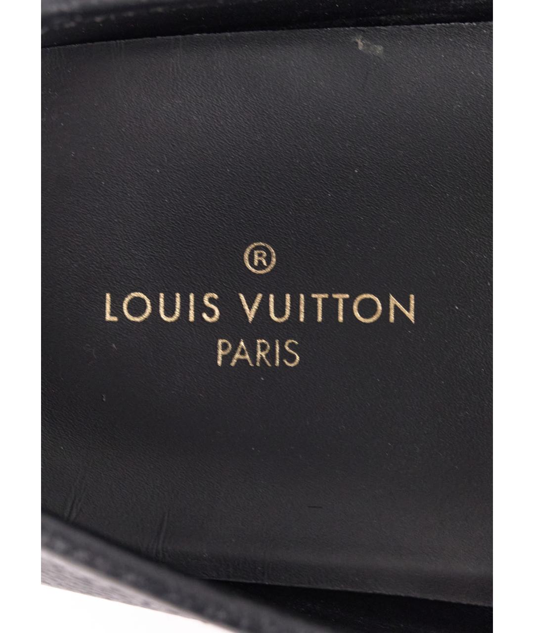 LOUIS VUITTON Черные кожаные мокасины, фото 5