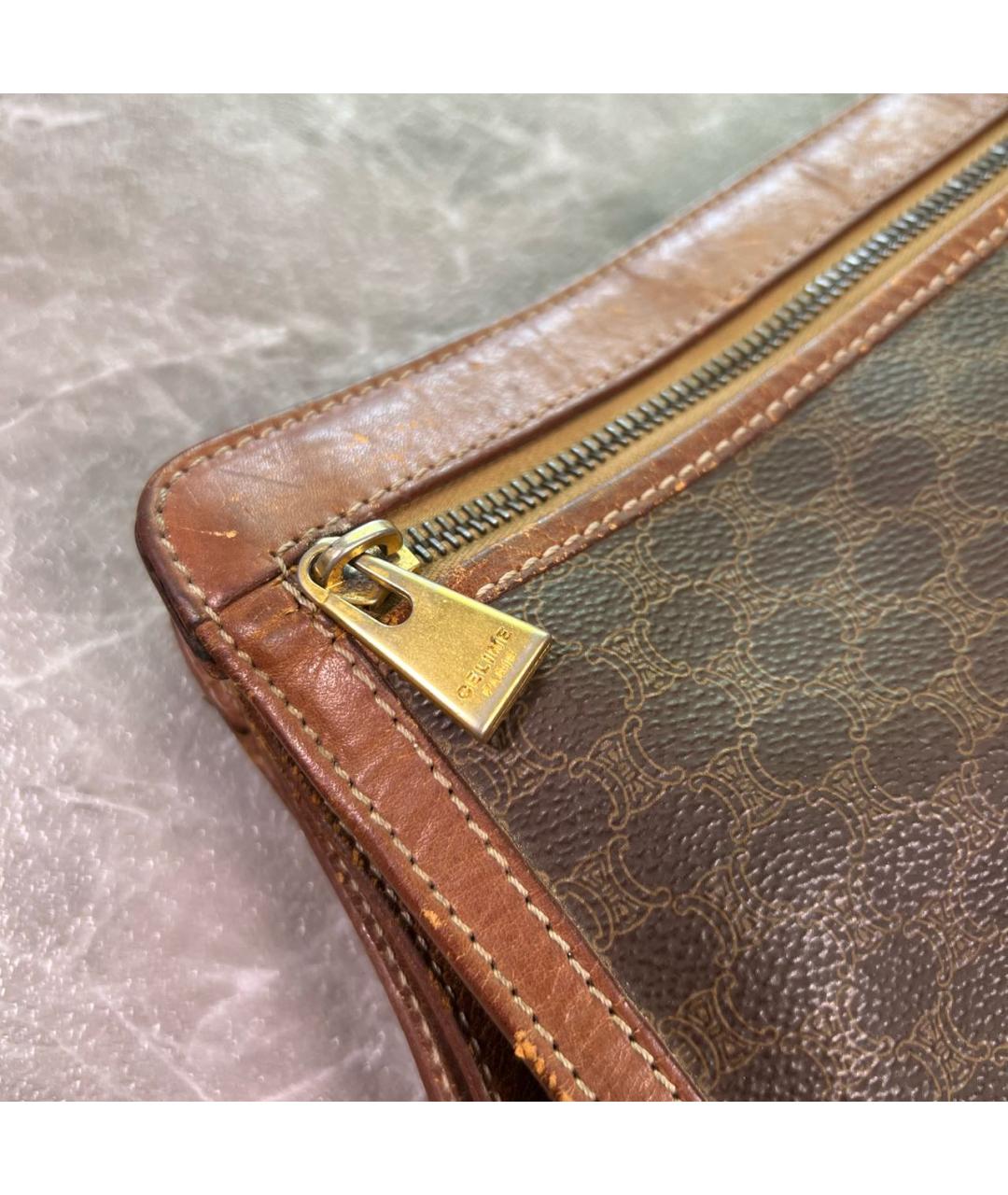 CELINE Коричневая кожаная папка для документов, фото 4