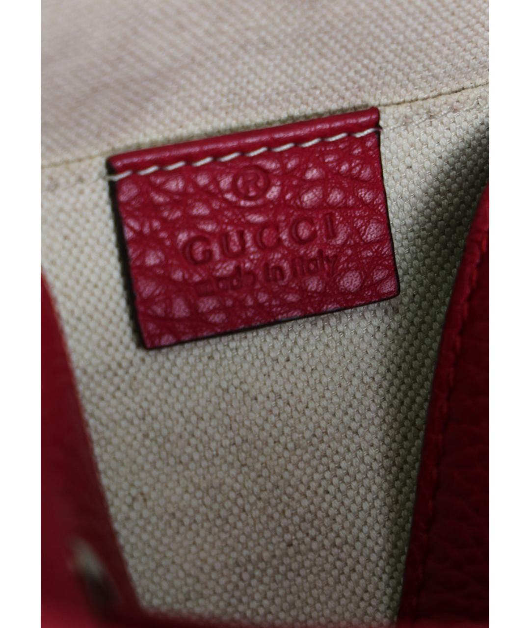 GUCCI Бордовый кожаный рюкзак, фото 6