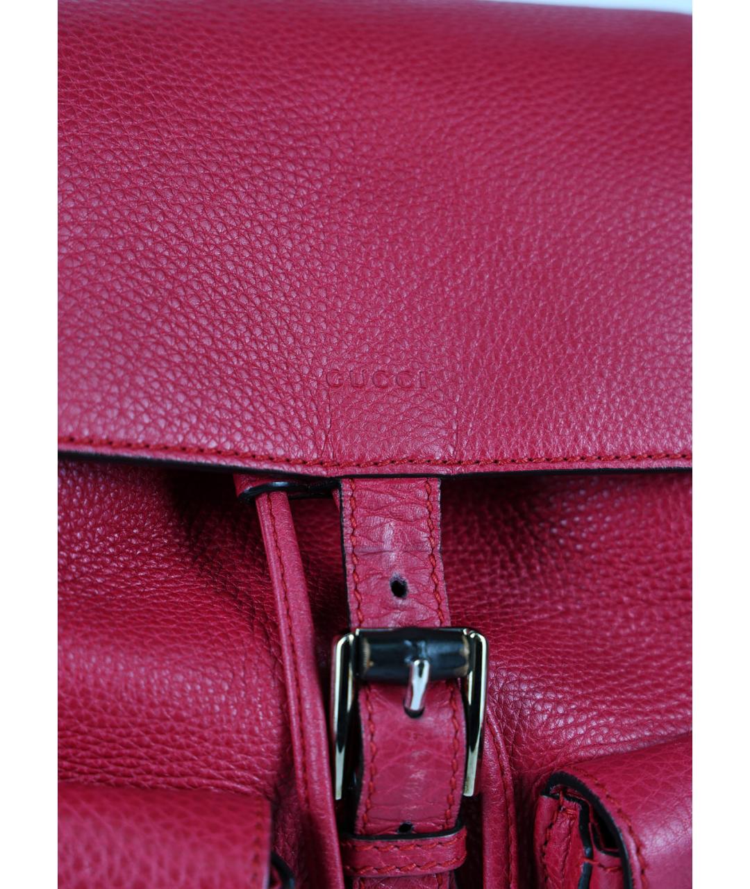 GUCCI Бордовый кожаный рюкзак, фото 5