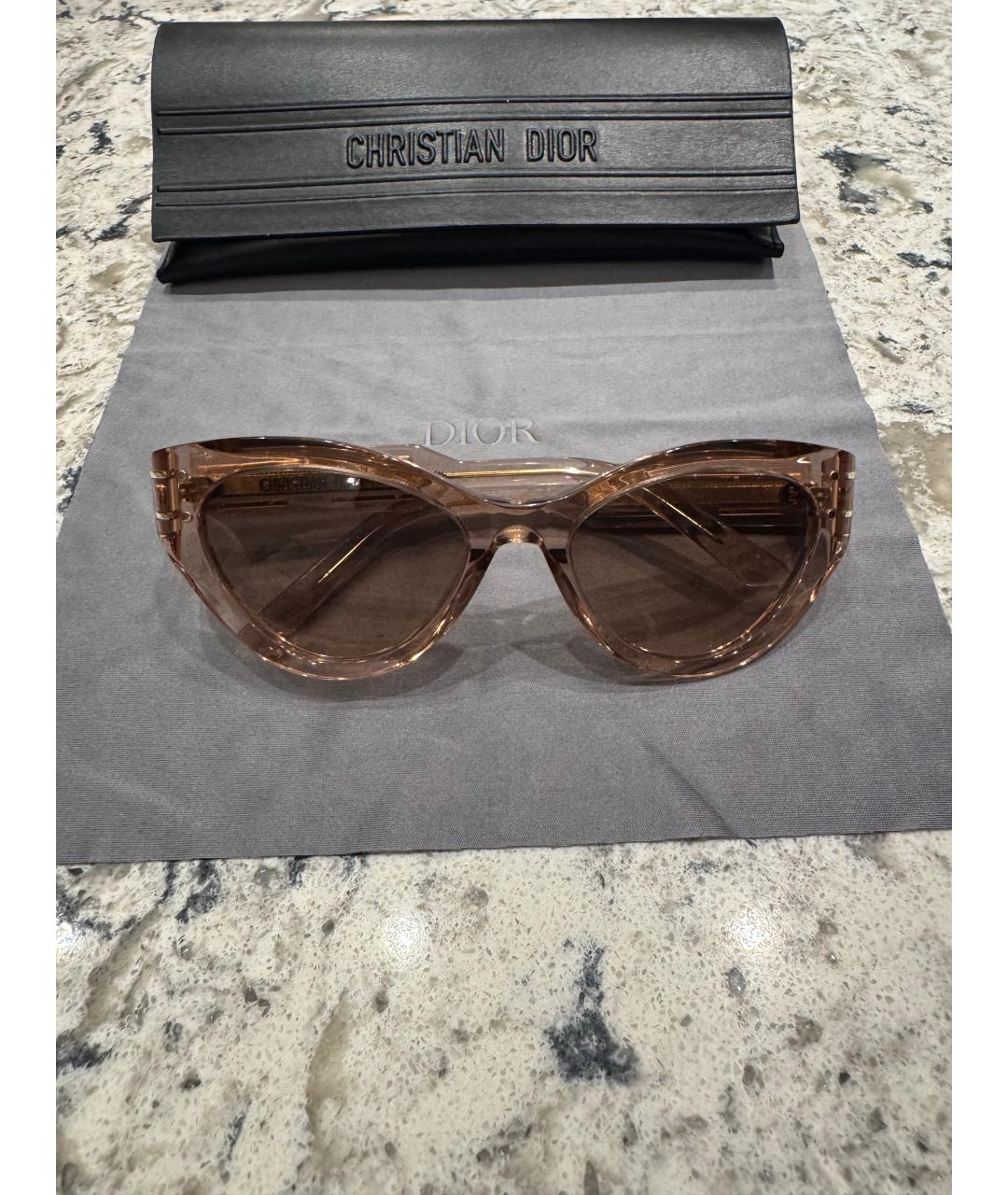 CHRISTIAN DIOR Розовые пластиковые солнцезащитные очки, фото 2