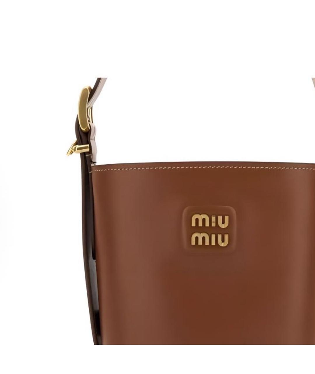 MIU MIU Коричневая сумка с короткими ручками, фото 4