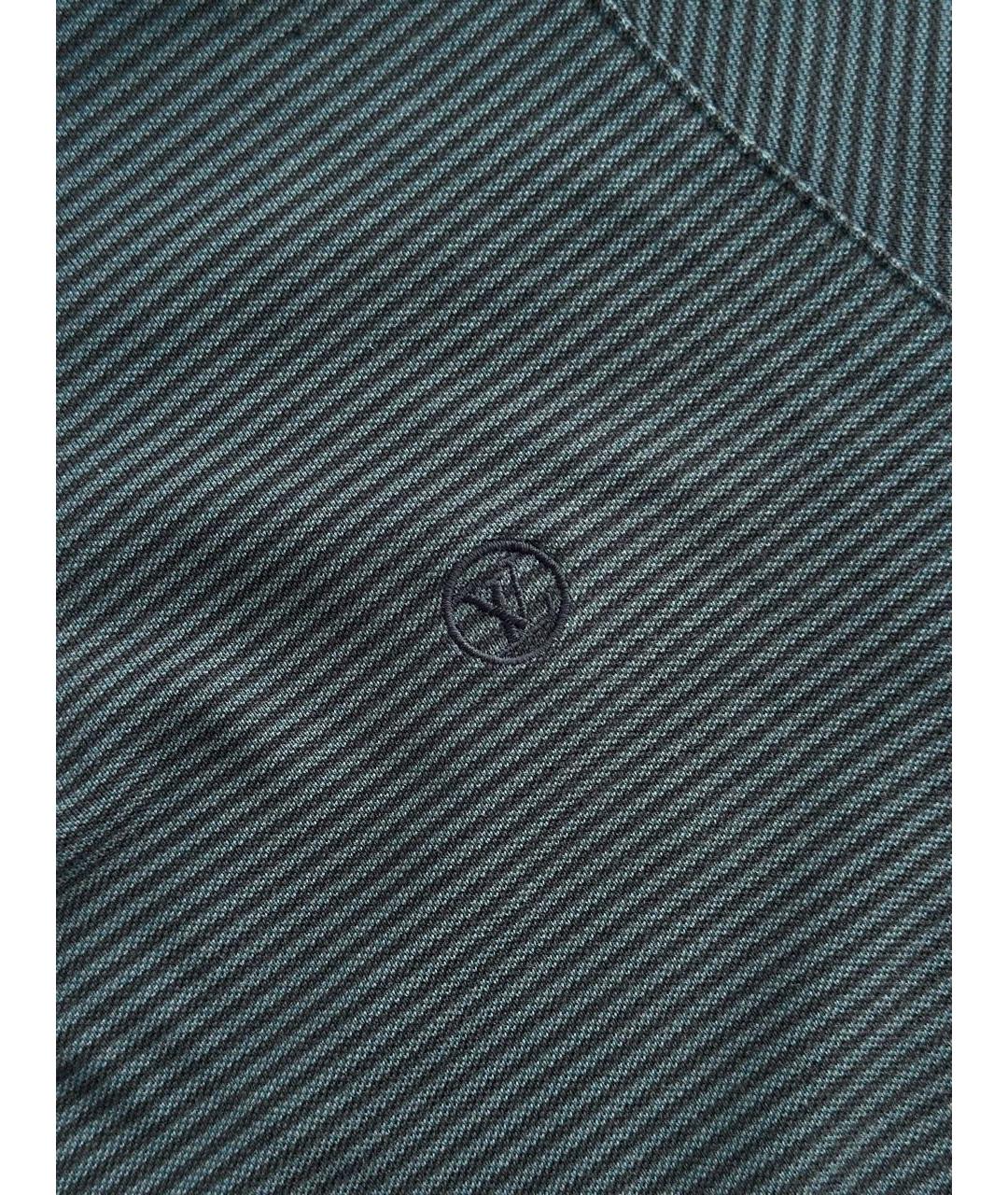 LOUIS VUITTON Темно-синее хлопковое поло с коротким рукавом, фото 3