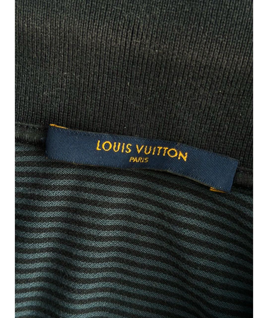 LOUIS VUITTON Темно-синее хлопковое поло с коротким рукавом, фото 5
