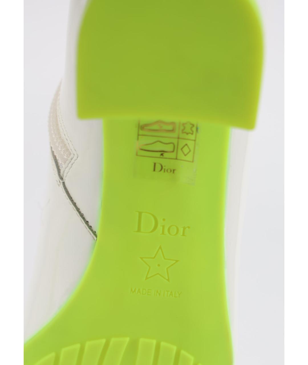 CHRISTIAN DIOR Белые ботфорты из лакированной кожи, фото 5