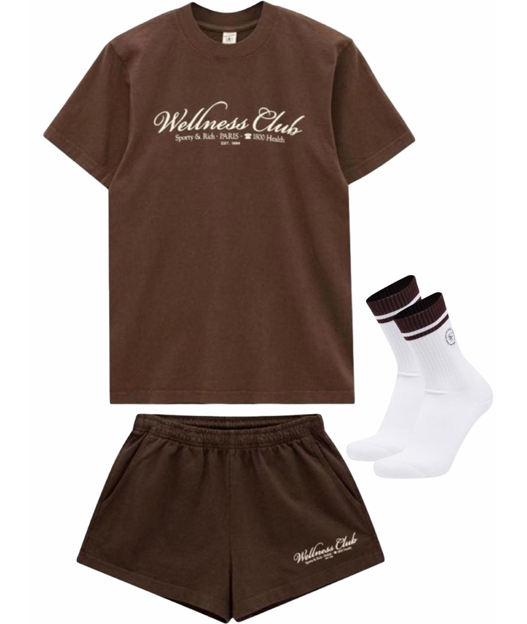 SPORTY AND RICH Коричневый хлопковый спортивные костюмы, фото 1