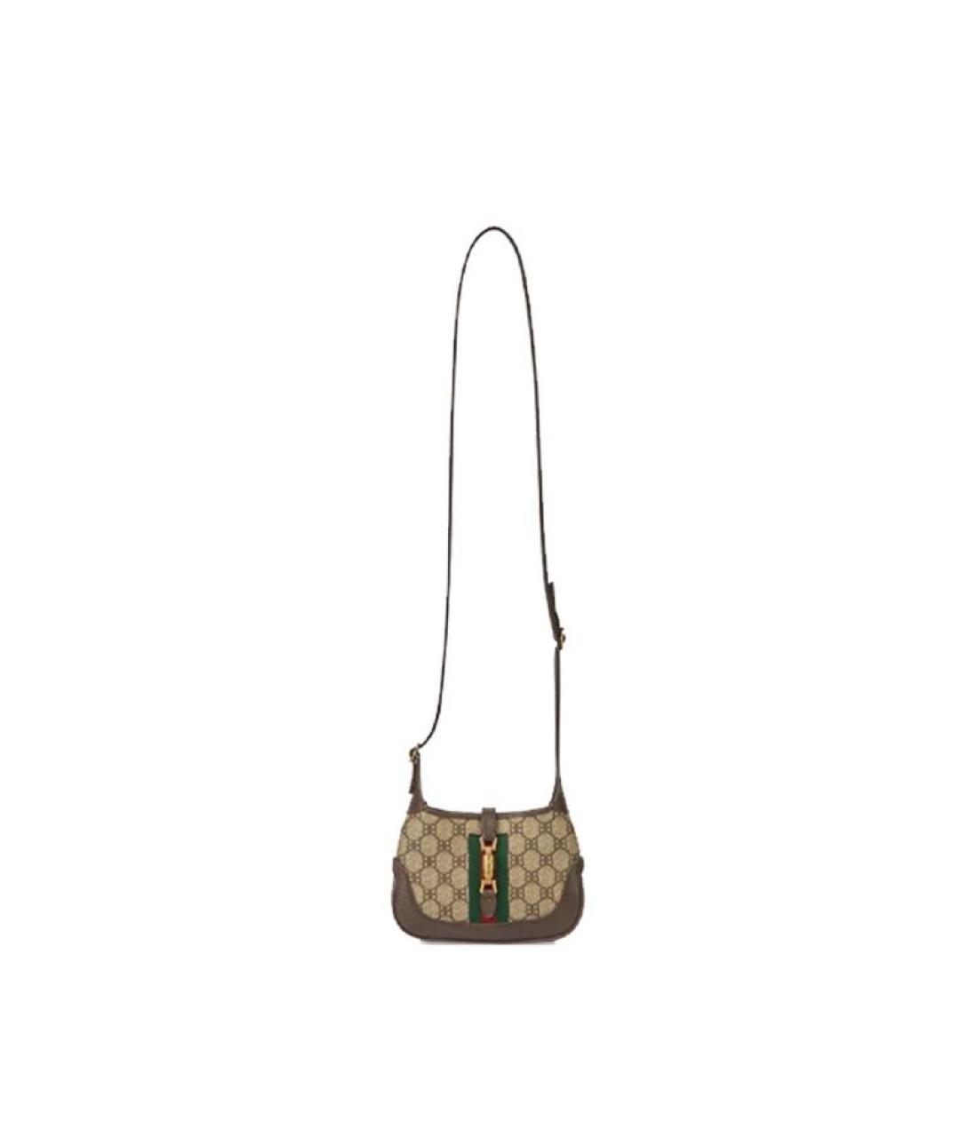 GUCCI Коричневая кожаная сумка через плечо, фото 2