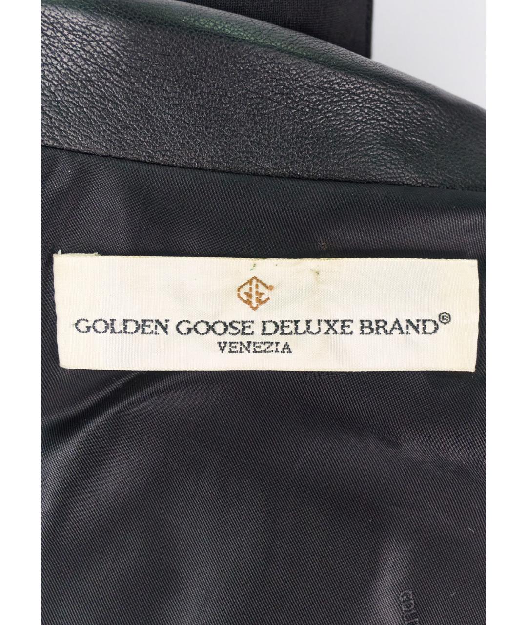 GOLDEN GOOSE DELUXE BRAND Черная кожаная куртка, фото 5