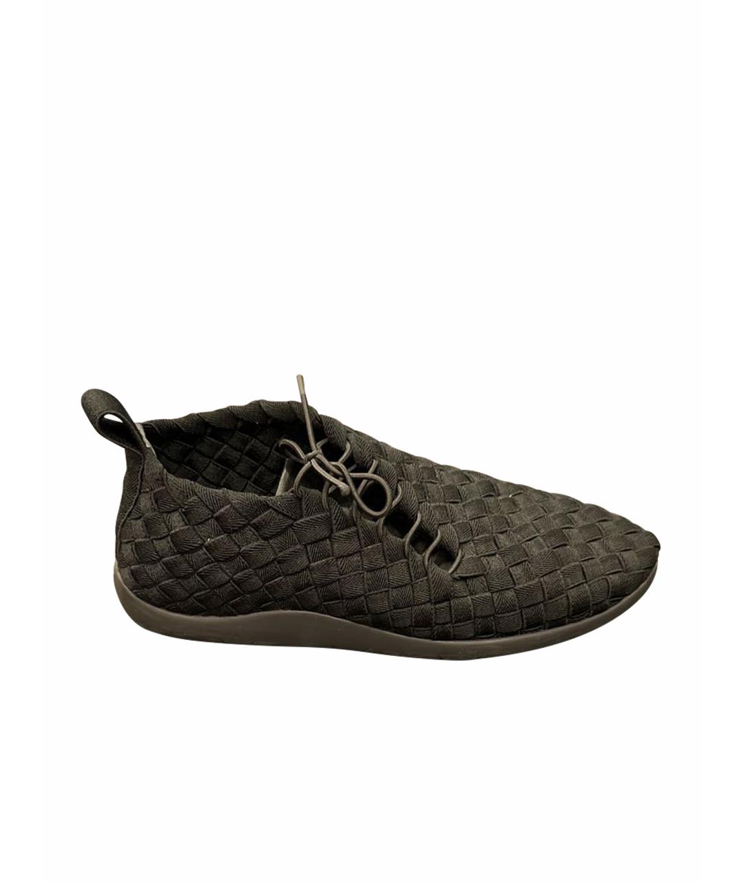 BOTTEGA VENETA Черные текстильные мокасины, фото 1
