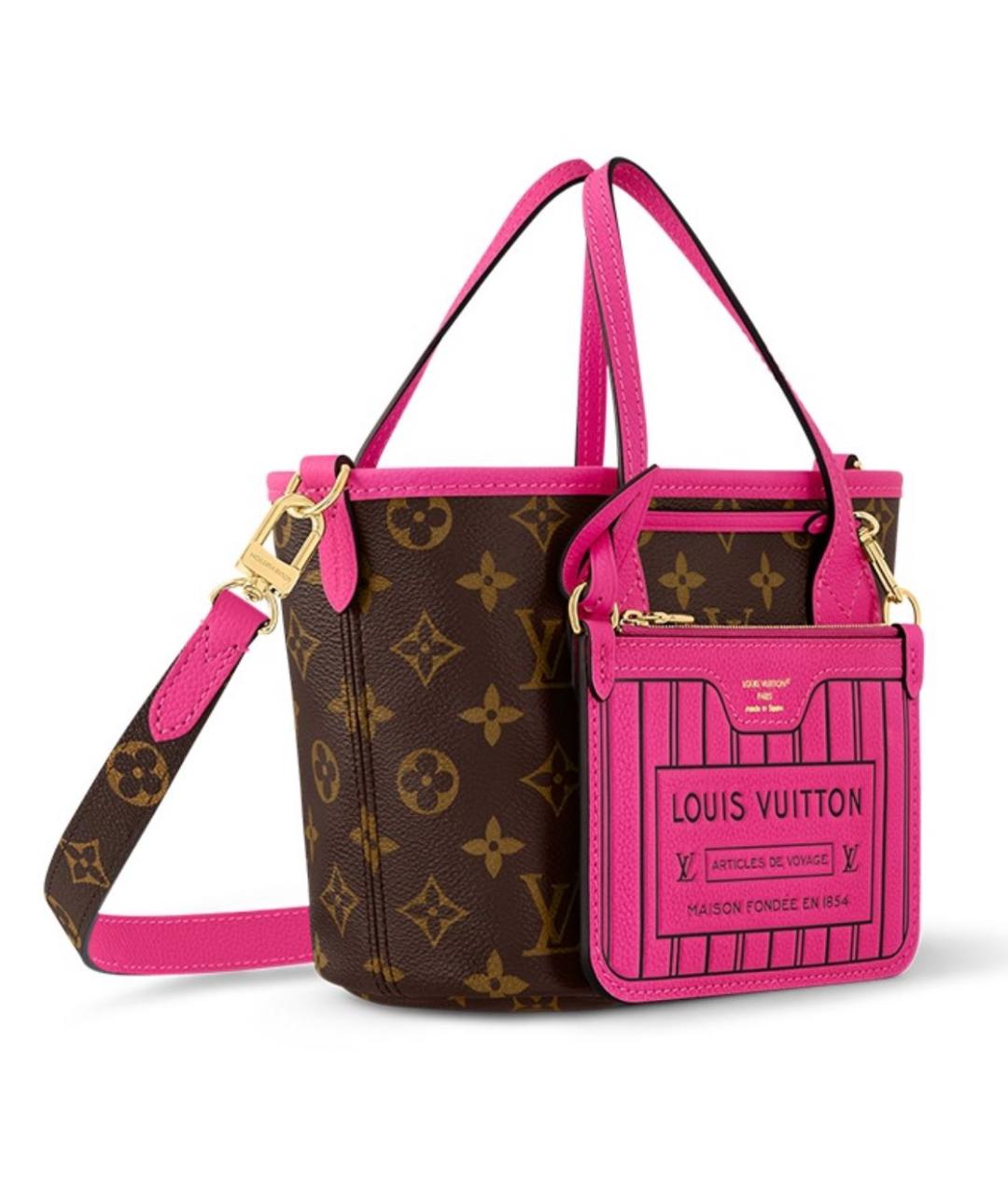 LOUIS VUITTON Розовая сумка тоут, фото 3
