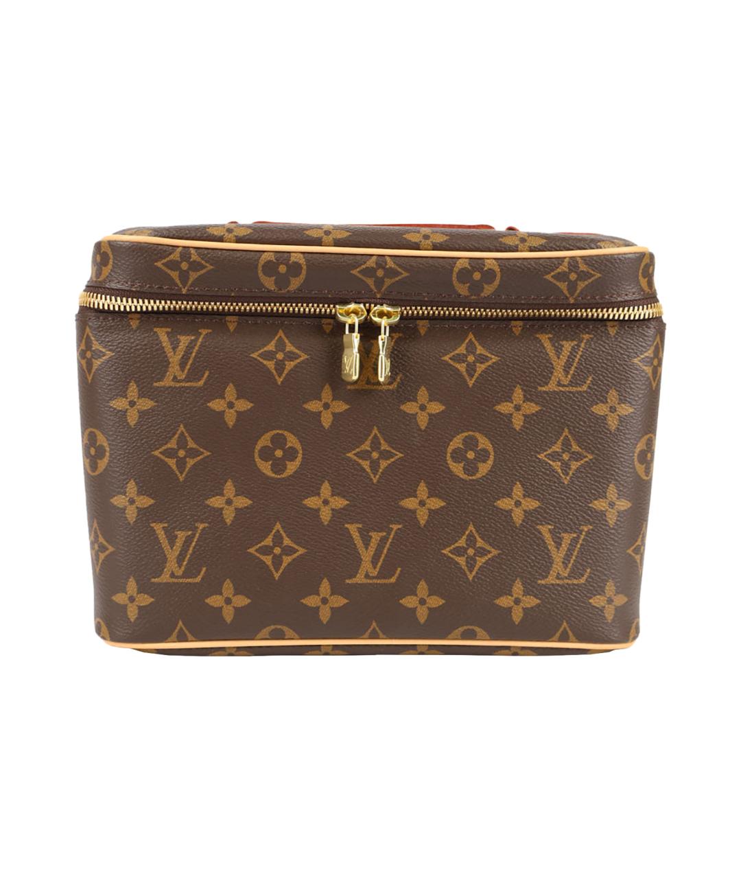 LOUIS VUITTON Коричневая кожаная косметичка, фото 1