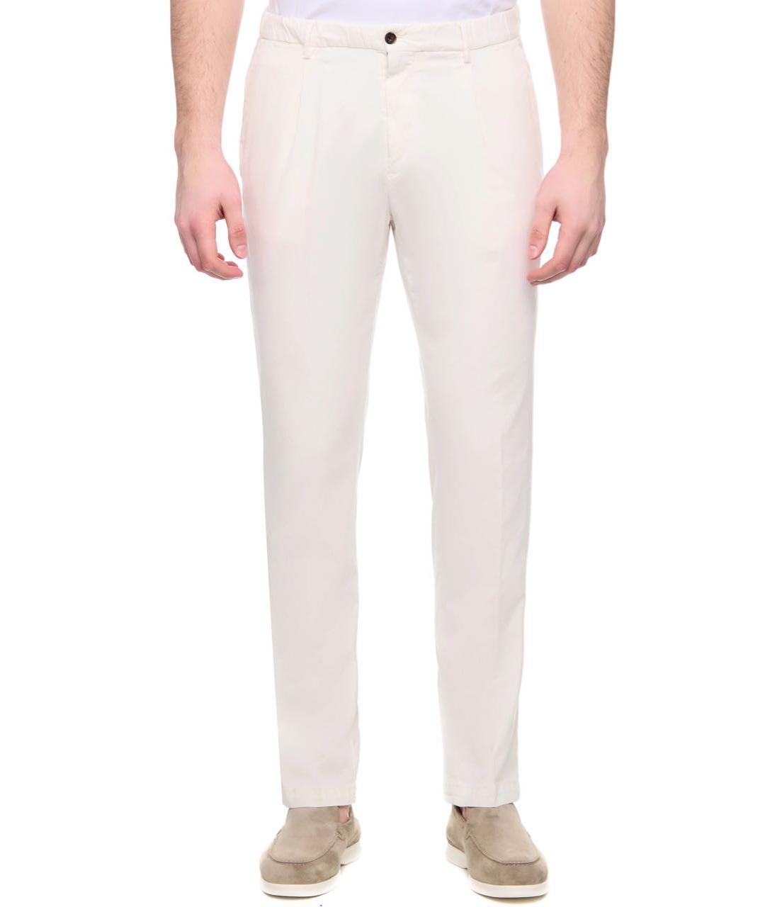 CORNELIANI Белые брюки чинос, фото 4