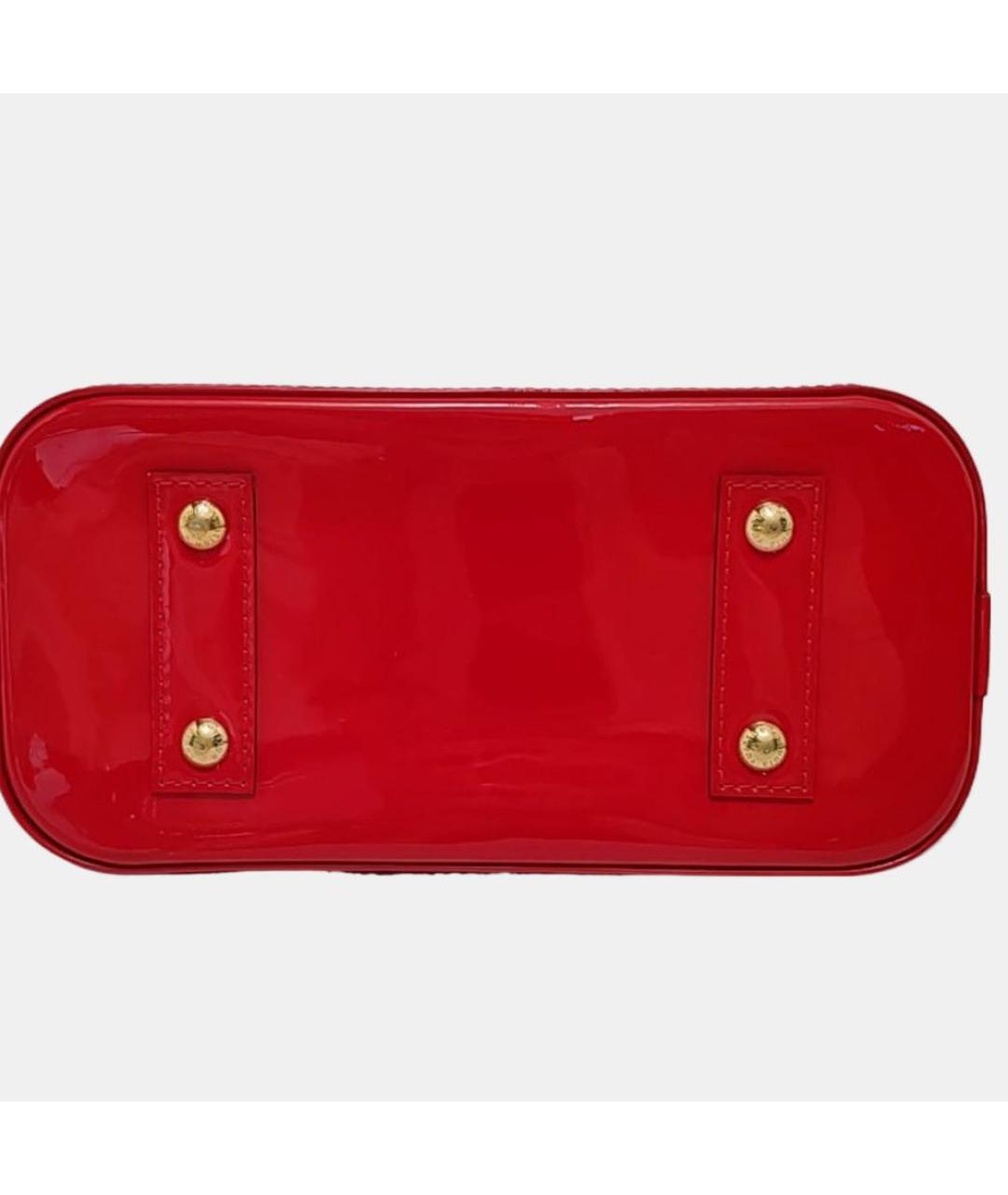 LOUIS VUITTON Красная сумка с короткими ручками из лакированной кожи, фото 5
